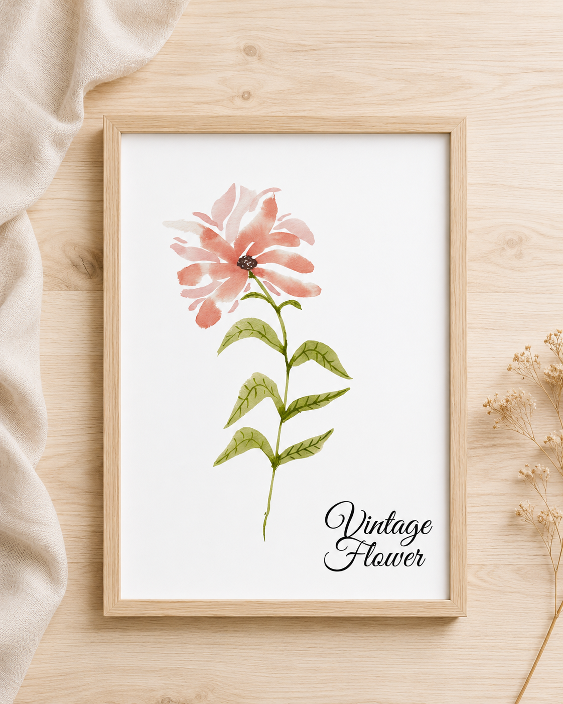 Affiche fleur aquarelle Décoration murale florale