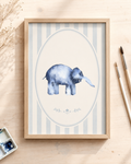 Affiche éléphant aquarelle