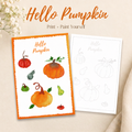 Hello Pumpkin – Activité peinture à imprimer - Affiche automne + page à peindre