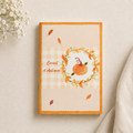 Carnet ligné A5 Automne, Cahier fleuri fait main, couverture illustrée aquarelle