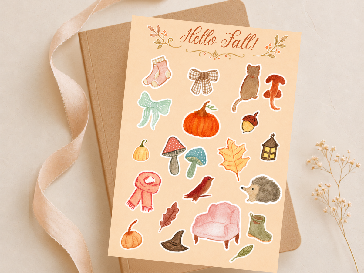 Planche stickers Automne